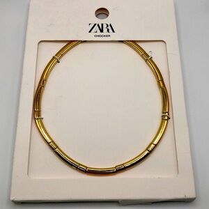 New Zara Goldtone Choker NWT in sealed box.